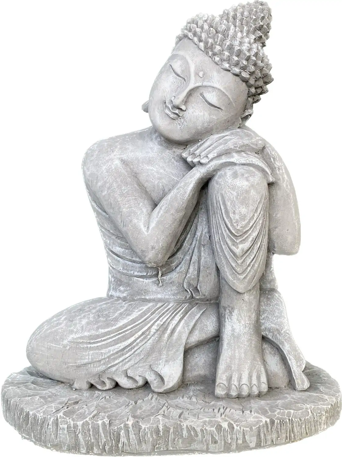 Product image 10 of the product “Hema - Buddha relax - left knee is up, 45 cm H | cast stone ”